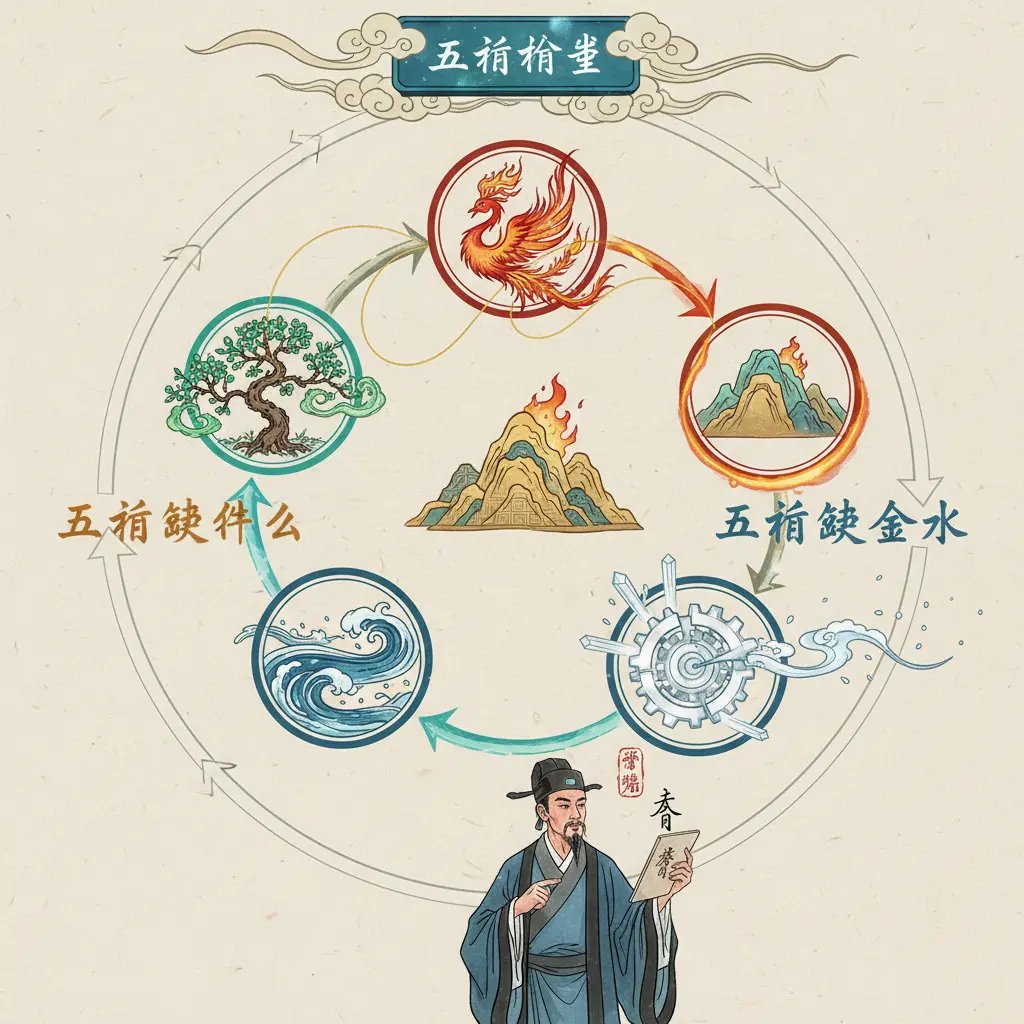 五行缺什麼 - 五行相生