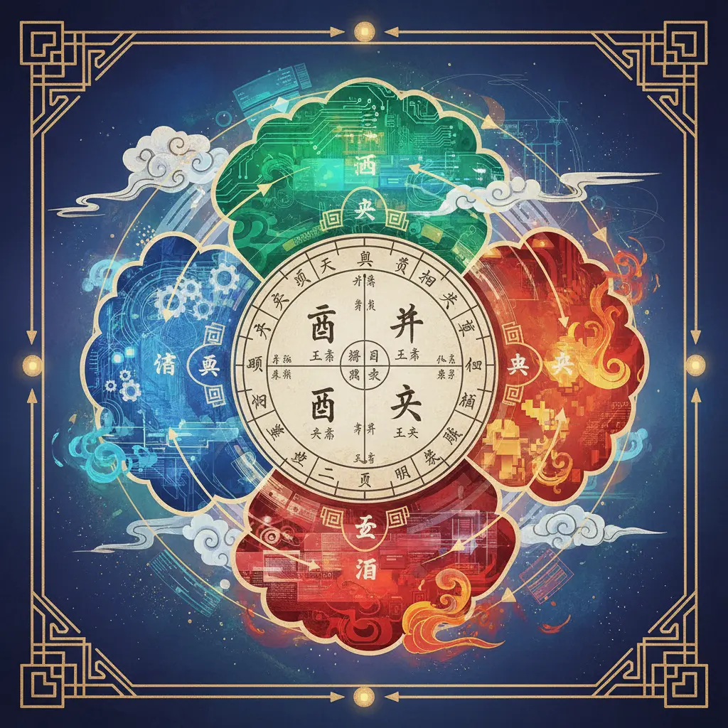 命盤五行 - 八字命盤