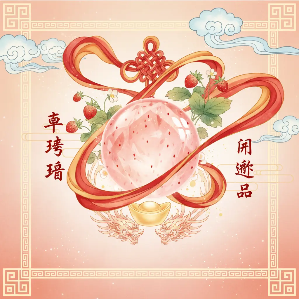 開運飾品 - 草莓晶