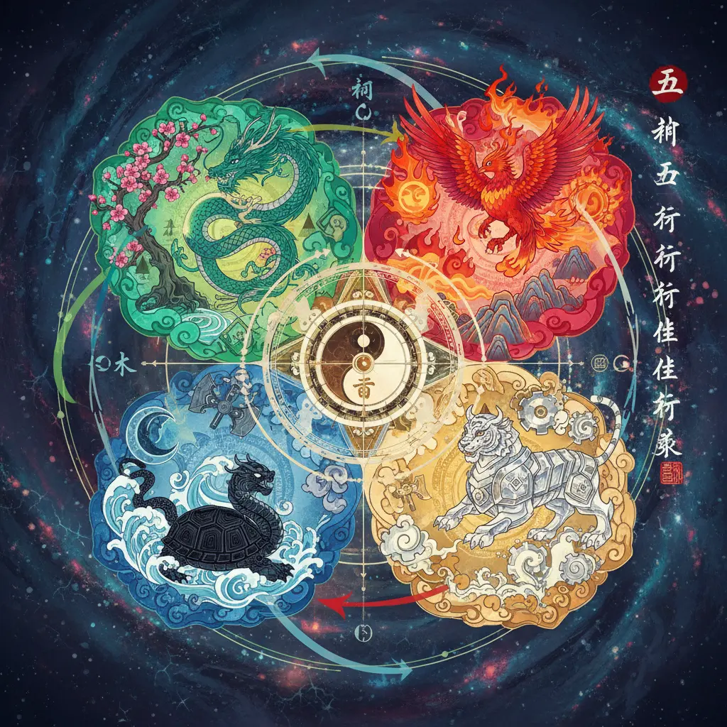 五行相生相剋 - 五神