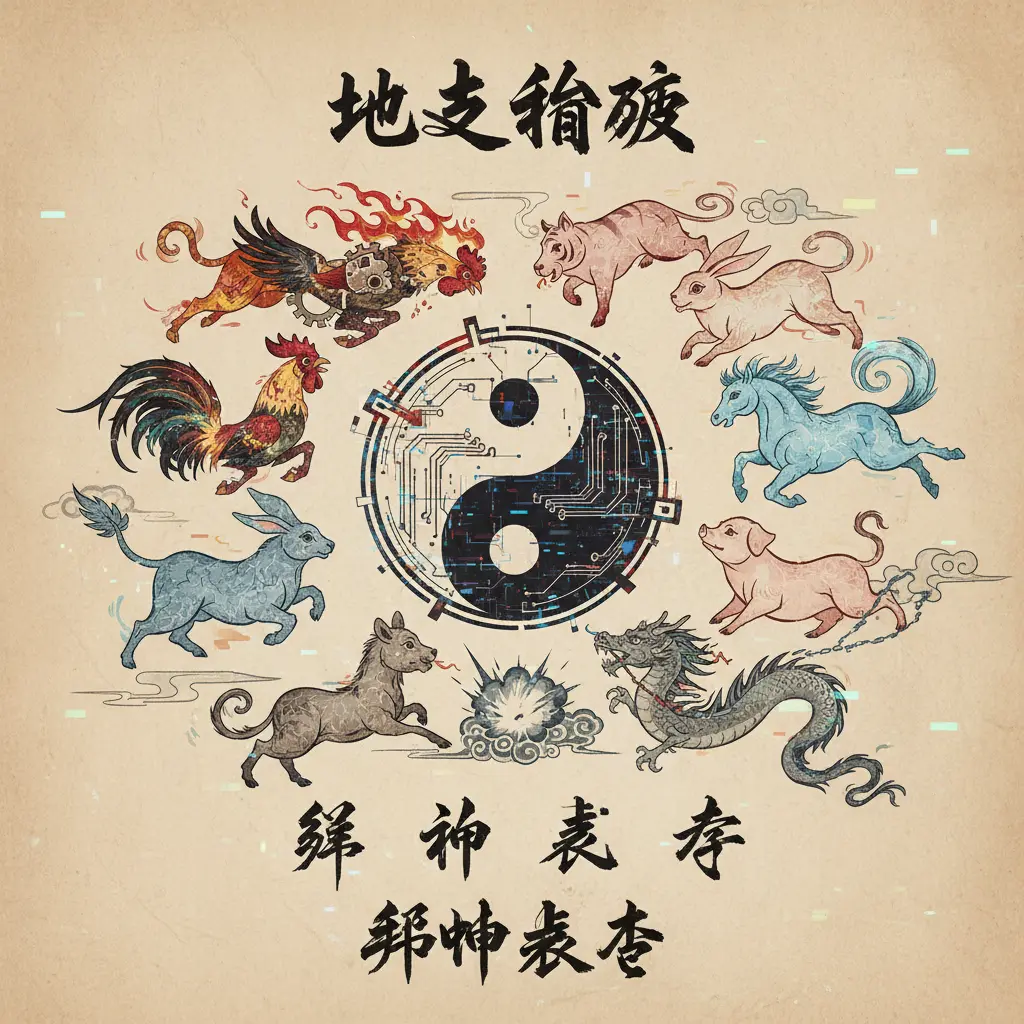 邢沖剋害 - 地支相破