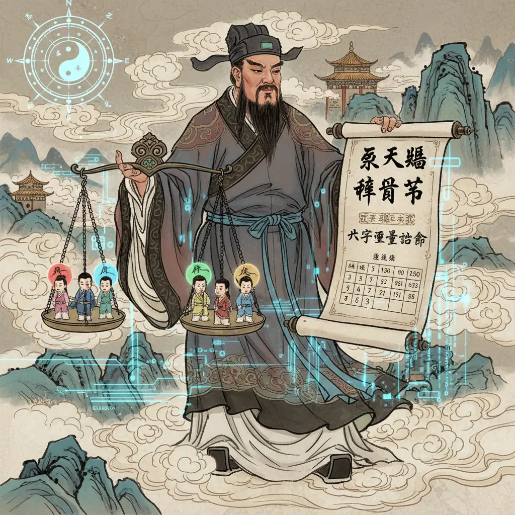 八字重量計算 - 袁天罡秤骨歌