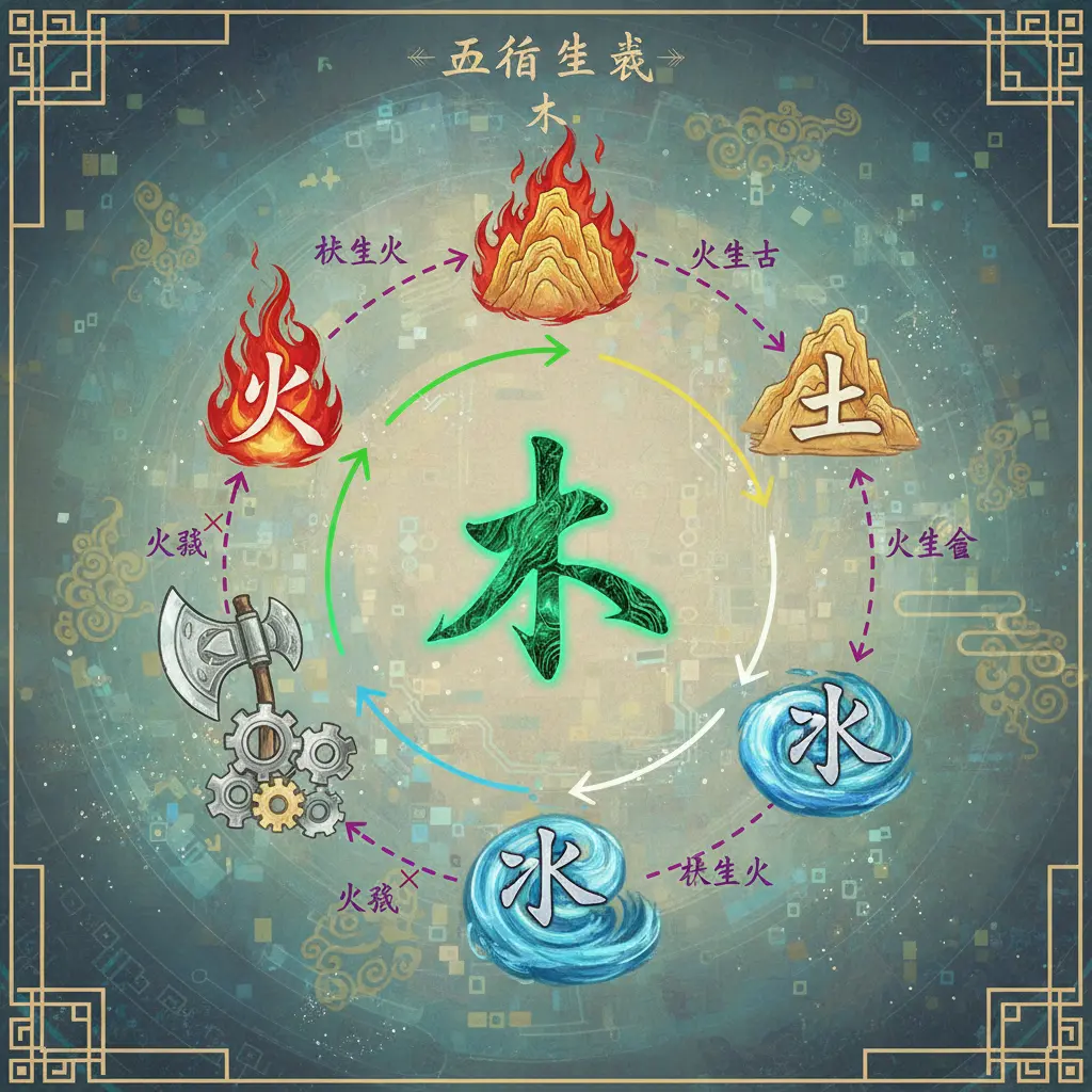 五行生剋 - 木