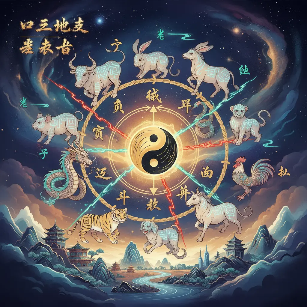 生克合 - 十二地支