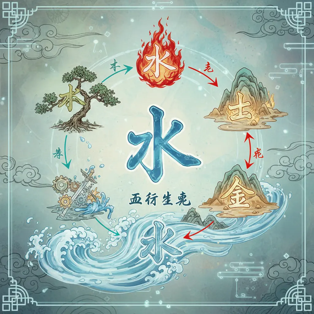 五行生剋 - 水