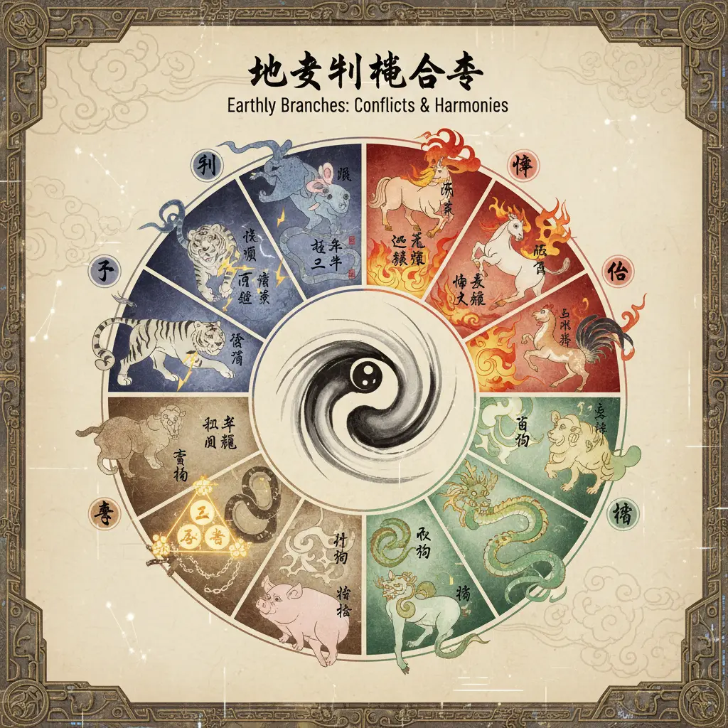 刑衝合害 - 地支