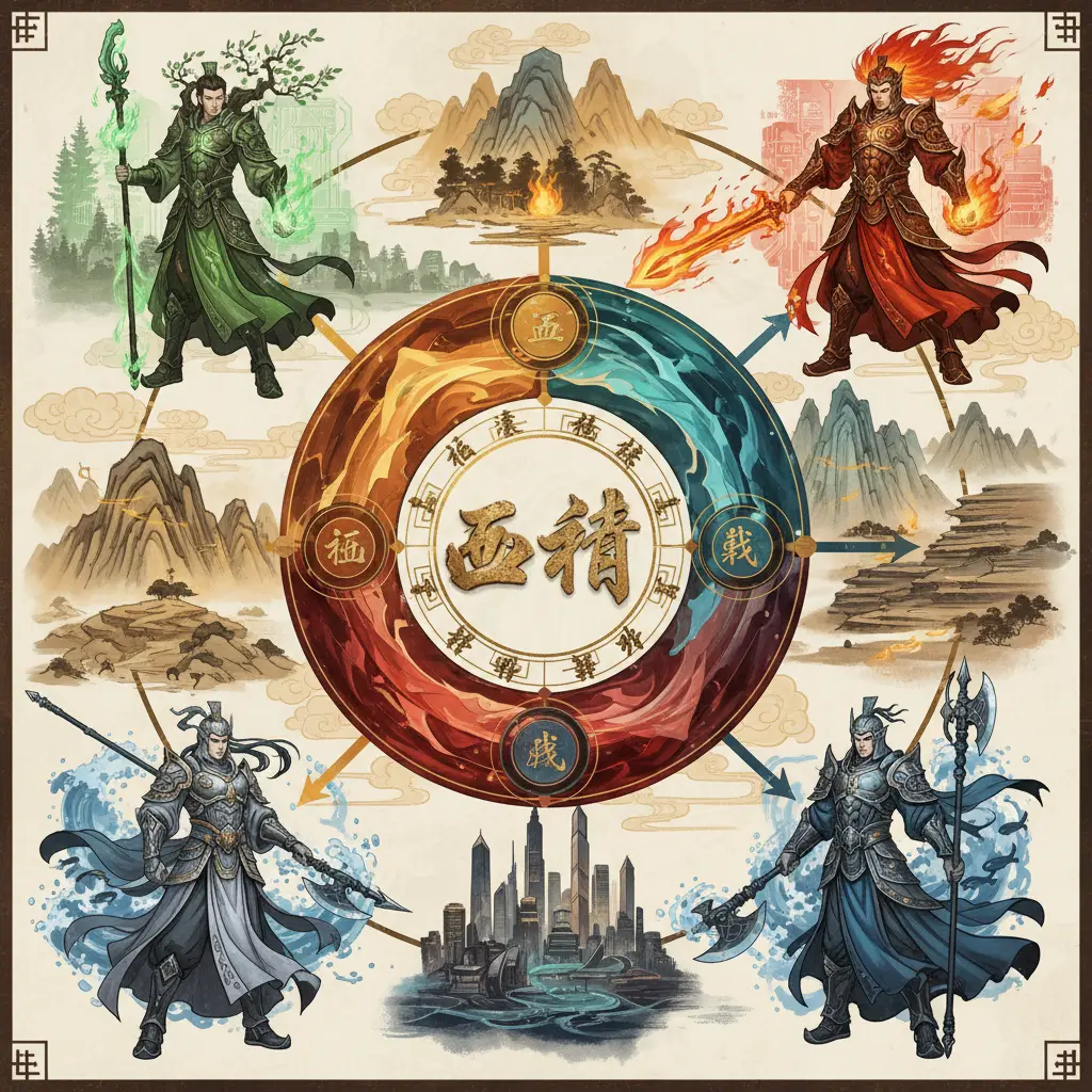 8字 - 五行相生相剋