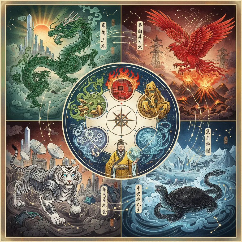 五行相生相剋 - 五方