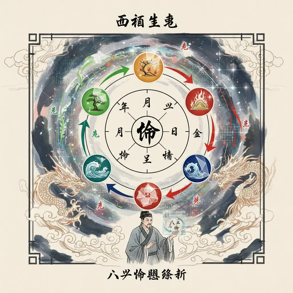 八字命盤解析 - 五行生剋